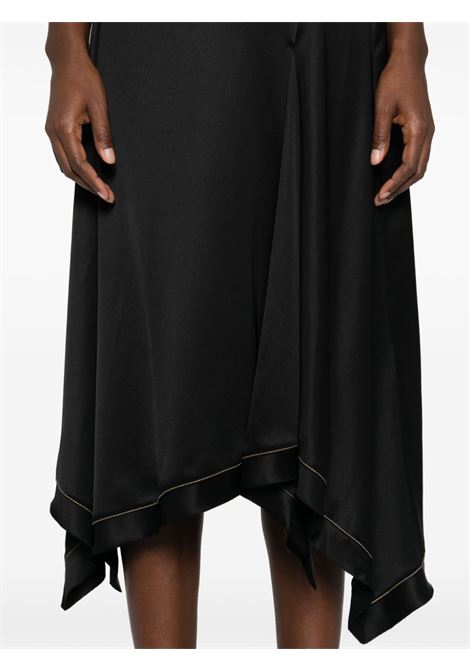 abito satin sleeveless donna nero in acetato ACNE STUDIOS | A20734900